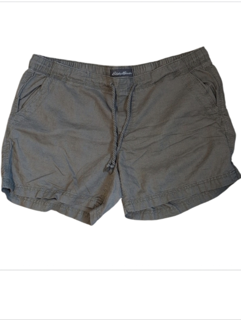 Eddie Bauer Women's Drawstring Green Cargo Shorts Size Large